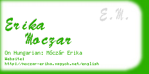 erika moczar business card